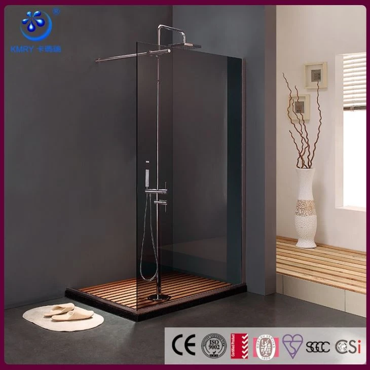 Đi bộ không khung trong bao vây phòng tắm, phòng tắm trong phòng tắm đơn, thủy tinh màu xám, 33 x76, crome hoàn thiện (KD8006)