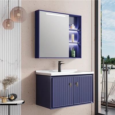 Tủ phòng tắm gỗ dán với gương nhẹ